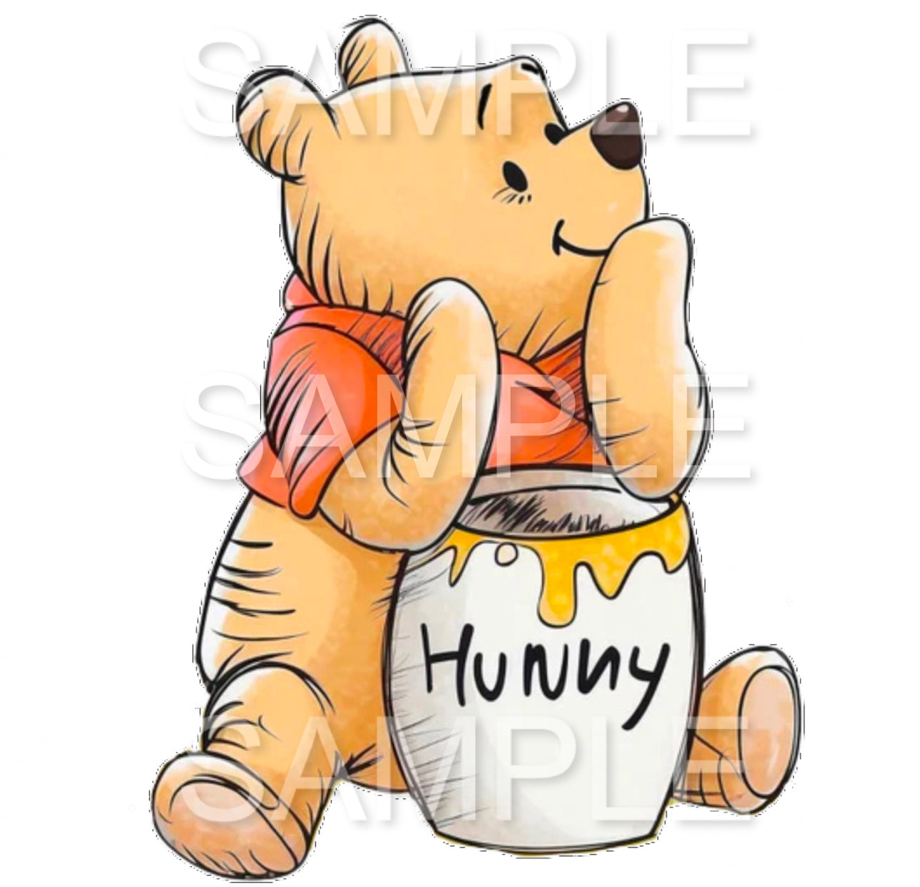 (Winnie The Pooh EDIBLE Icing PRE-CUT Cake Topper 4 INCH / 5 INCH (WIDTH)