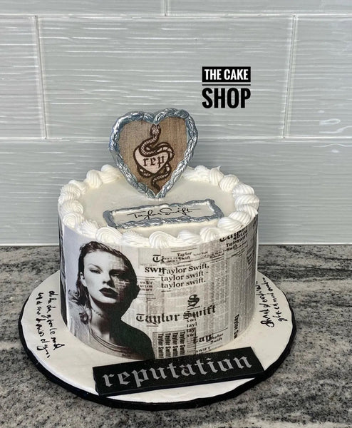 Taylor Swift INSPIRED A4 EDIBLE ICING CAKE WRAP/TOPPER