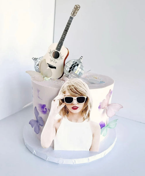 Taylor Swift Edible Icing PRE-CUT Cake Topper 4 INCH / 5 INCH (WIDTH)