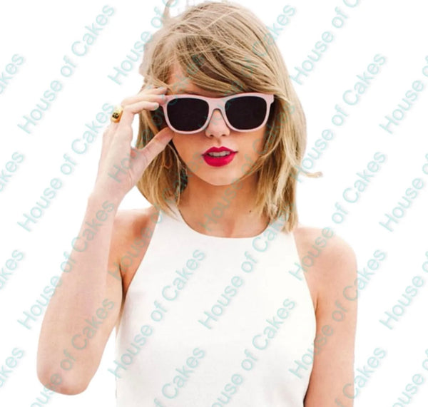 Taylor Swift Edible Icing PRE-CUT Cake Topper 4 INCH / 5 INCH (WIDTH)