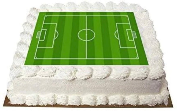 A4 EDIBLE ICING SHEET Football Pitch Cake Topper Cake Decorations Personalised - House of Cakes