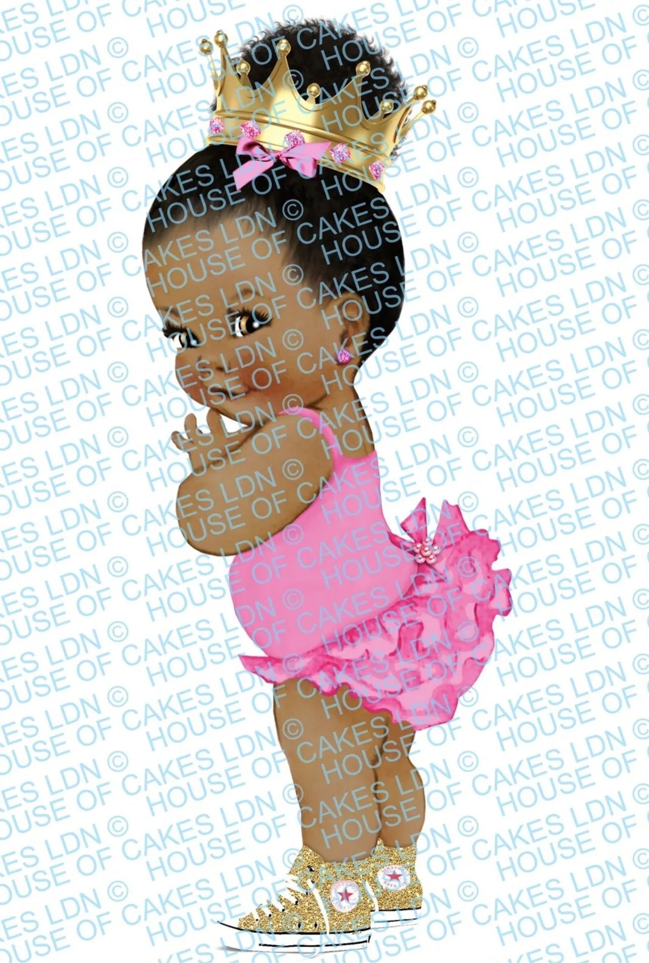 Afro Puffs Baby Edible Icing PRE - CUT Cake Topper - House of Cakes