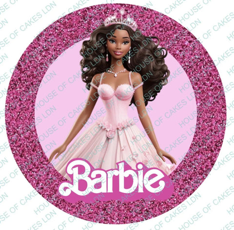 💕BARBIE DOLL💕 INSPIRED EDIBLE 8 INCH PRE - CUT ICING CAKE TOPPER DECORATION - House of Cakes