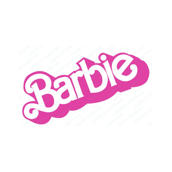 Barbie Logo EDIBLE Icing PRE - CUT Cake Topper 4 Inch / 5 Inch (Width) - House of Cakes