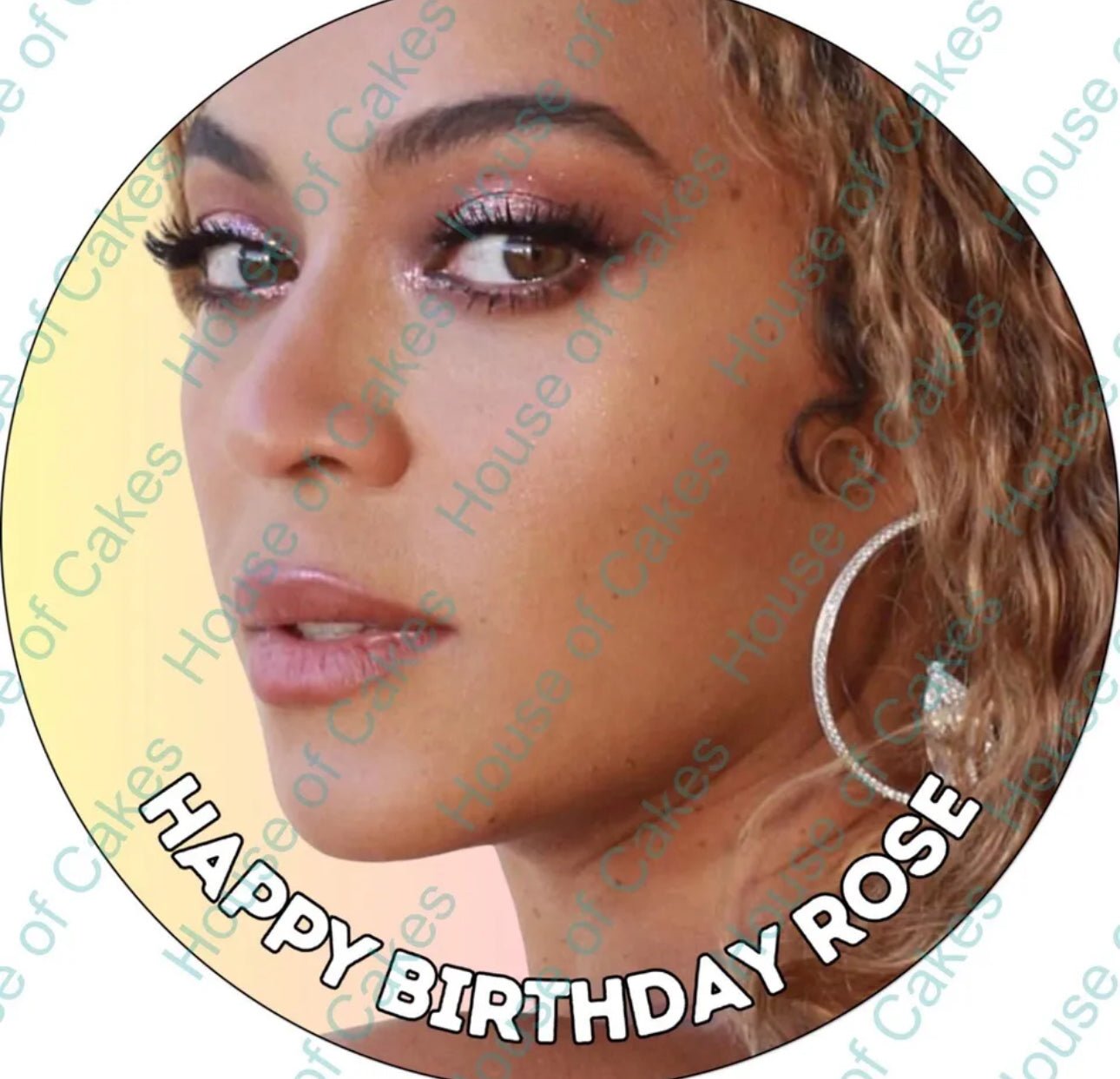 Beyoncé Inspired 8 INCH Pre - Cut Edible Icing Cake Topper Decorations - House of Cakes