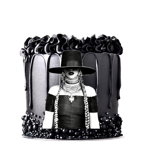 Beyoncé Inspired PRE CUT 4 INCH Edible Icing Cake Topper Decorations - House of Cakes