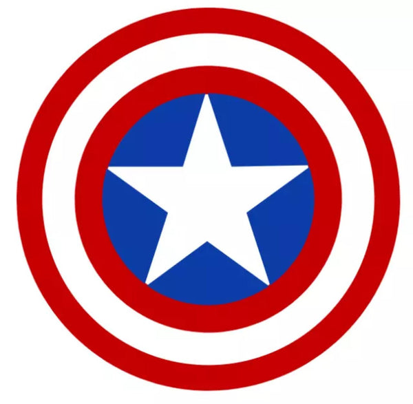 Captain America Edible Icing PRE - CUT 4/5/8 INCH ROUND Cake/5CM Cupcake Toppers DC Comics - House of Cakes