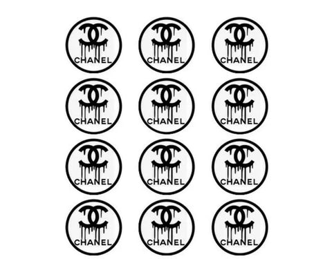 Drip Double C Edible Cupcake Toppers - House of Cakes