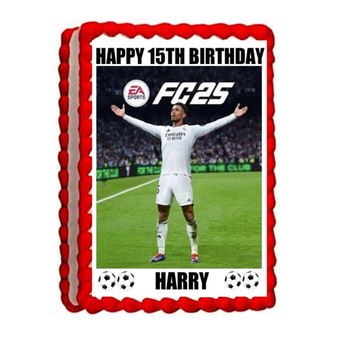 FIFA 2025 INSPIRED PERSONALISED EDIBLE A4 ICING BIRTHDAY CAKE TOPPER DECORATION - House of Cakes