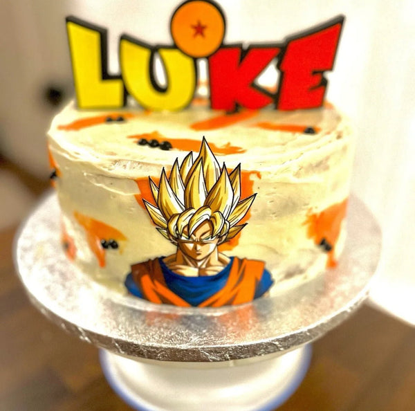 Goku Dragonball Z EDIBLE Icing PRE - CUT Cake Topper 4 INCH / 5 INCH - House of Cakes