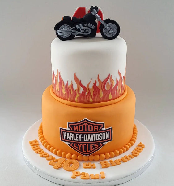 Harley Davidson Edible Icing PRE - CUT Cake Topper 4 INCH / 5 INCH - House of Cakes