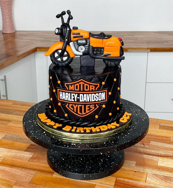 Harley Davidson Edible Icing PRE - CUT Cake Topper 4 INCH / 5 INCH - House of Cakes