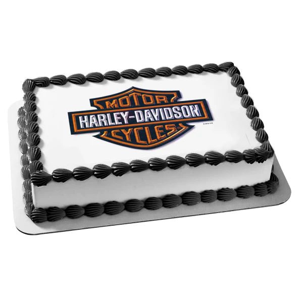 Harley Davidson Edible Icing PRE - CUT Cake Topper 4 INCH / 5 INCH - House of Cakes