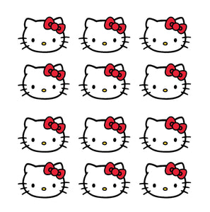 Hello Kitty Edible Icing PRE - CUT 5cm (width) Cupcake Toppers - House of Cakes