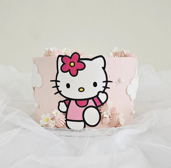 Hello Kitty Edible Icing PRE - CUT Cake Topper 4 Inch /5 Inch (width) - House of Cakes