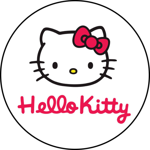 Hello Kitty Inspired 8 INCH Pre - Cut Round EDIBLE ICING Birthday Cake Topper - House of Cakes