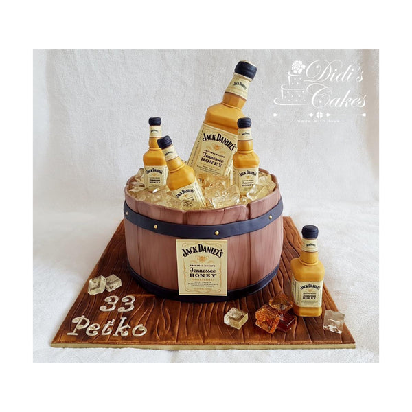 Jack Daniel’s Honey Label EDIBLE Icing Cake Topper Original/Personalised
