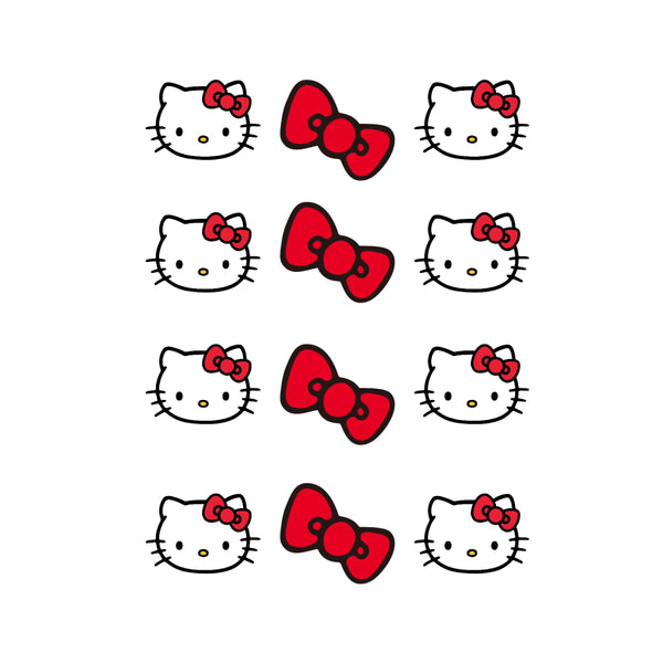 Hello Kitty Edible Icing PRE-CUT 5cm (width) Cupcake Toppers