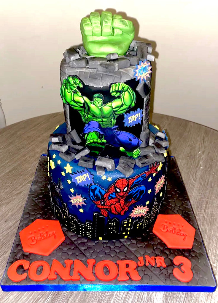 Superhero Hulk Cake Topper The Avengers Cake Decoration Spiderman Iron Man  Theme Cake Decorations Kids Birthday