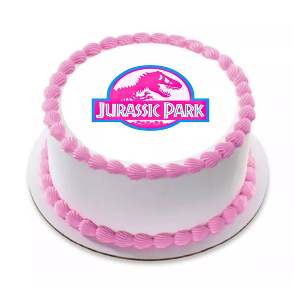 Jurassic Park PRE CUT 5 INCH Edible Icing Logo Cake Topper Decorations Birthday - House of Cakes