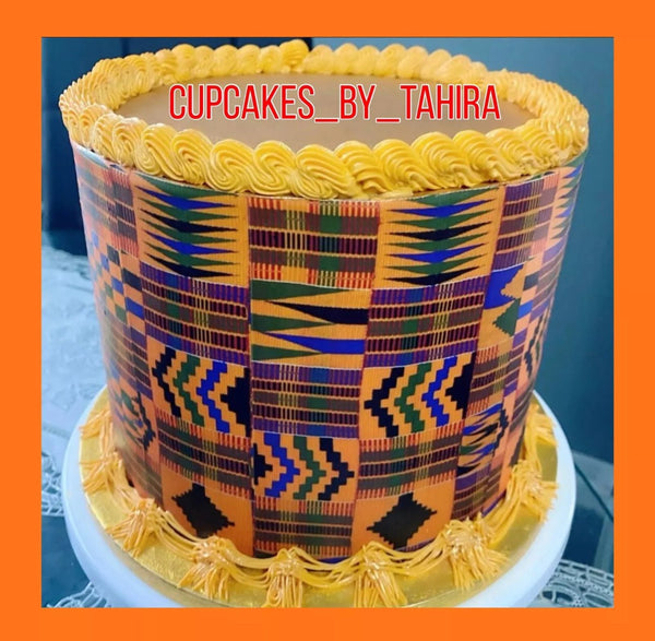 Kente Cloth Print A4 EDIBLE Icing Sheet - House of Cakes