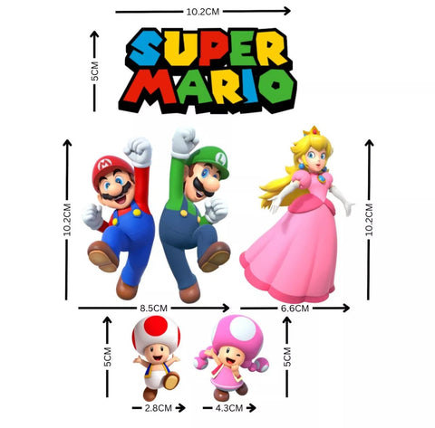 MARIO BROS CHARACTERS PRE - CUT EDIBLE ICING IMAGES CAKE TOPPER DECORATION - House of Cakes