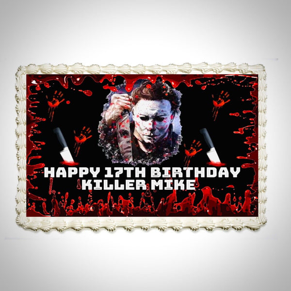 Michael Myers Edible Image Personalised Cake Topper Birthday A4 Icing Sheet - House of Cakes