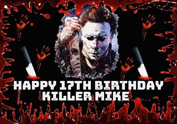 Michael Myers Edible Image Personalised Cake Topper Birthday A4 Icing Sheet - House of Cakes