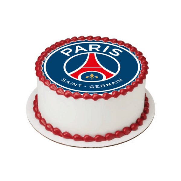 Paris SG Logo Edible Icing PRE - CUT Cake Topper 3/4/5/8 INCH CIRCLE 12x5cm CUPCAKE SHEET - House of Cakes