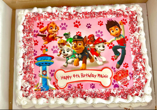 PERSONALISED Paw Patrol EDIBLE A4 Icing Sheet Birthday Cake Topper Decoration - House of Cakes