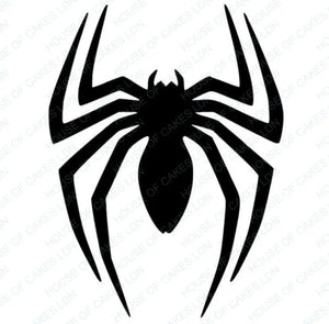 PRE - CUT Black Spider 3/4/5 INCH HEIGHT EDIBLE Icing Cake Topper - House of Cakes