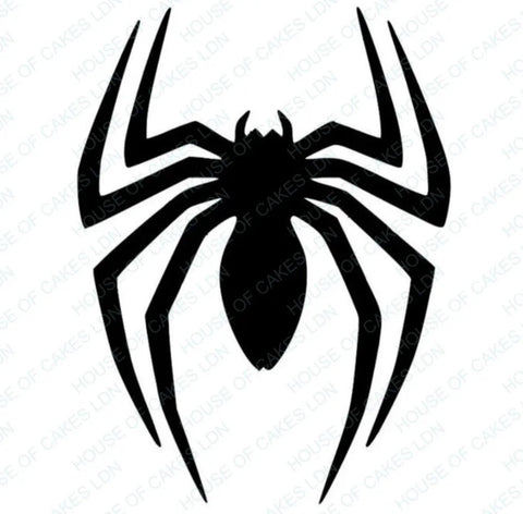 PRE - CUT Black Spider 3/4/5 INCH HEIGHT EDIBLE Icing Cake Topper - House of Cakes