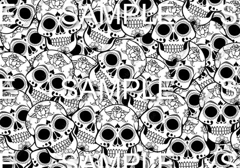 Skull Collage Design A4 Edible Icing Cake Wrap/Topper Cake Decoration - House of Cakes