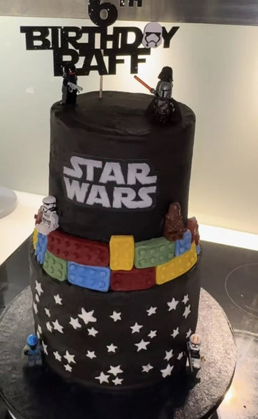 Star Wars 4 INCH WIDE Logo Pre - Cut Edible Icing Cake Topper - House of Cakes