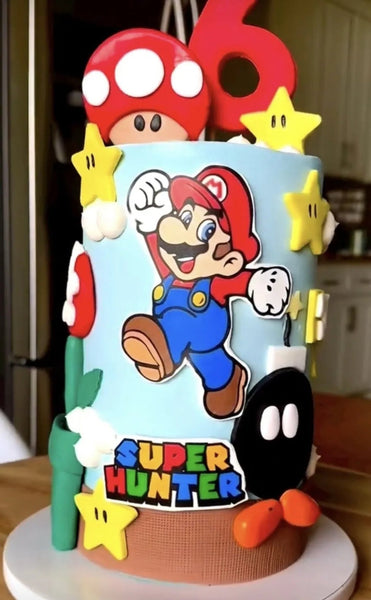 SUPER MARIO BROS PRE - CUT 4 INCH WIDE EDIBLE ICING CAKE DECORATION - House of Cakes