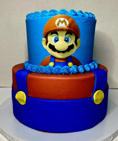 Super Mario Face EDIBLE Icing PRE - CUT Cake Topper 4 INCH / 5 INCH (WIDTH) - House of Cakes