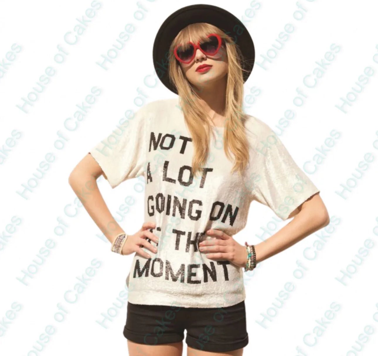 Taylor Swift 4 INCH (WIDTH) PRE - CUT Edible Icing Cake Topper - House of Cakes