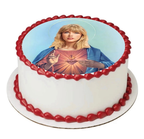 Taylor Swift 8 INCH PRE - CUT Edible Icing Cake Topper - House of Cakes