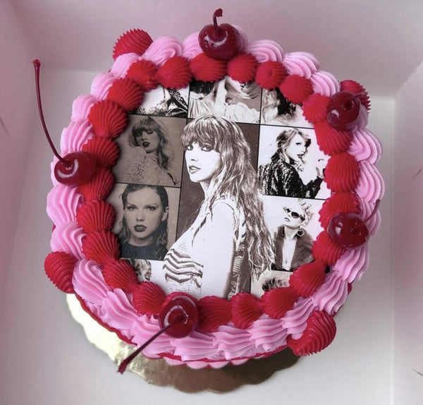 Taylor Swift Collage 8 INCH PRE - CUT Edible Icing Cake Topper - House of Cakes