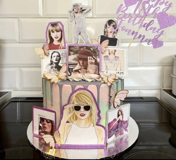 Taylor Swift Edible Icing PRE - CUT Cake Topper 4 INCH / 5 INCH (WIDTH) - House of Cakes