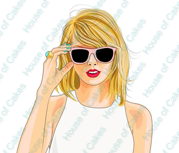 Taylor Swift Edible Icing PRE - CUT Cake Topper 4 INCH / 5 INCH (WIDTH) - House of Cakes