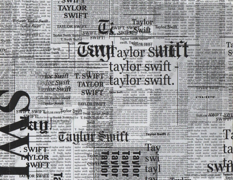 Taylor Swift INSPIRED Newspaper A4 EDIBLE ICING CAKE WRAP/TOPPER - House of Cakes