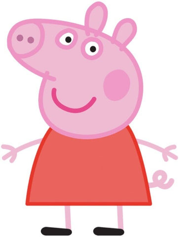 Unofficial Peppa Pig Red Dress Pre Cut 4 Inch Edible Icing Cake Topper - House of Cakes