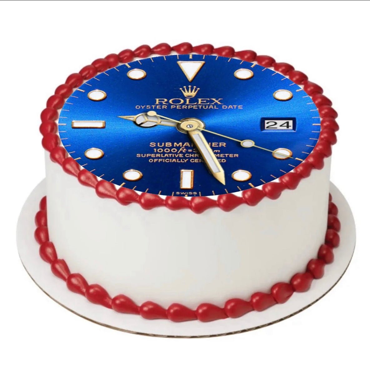 Watch Face EDIBLE Icing EASY PEEL 8 INCH PRE - CUT Cake Topper Sheet Birthday Decoration - House of Cakes