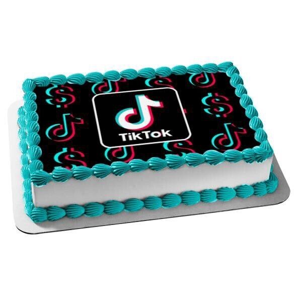 TikTok Inspired EDIBLE A4 Icing Sheet Cake Topper