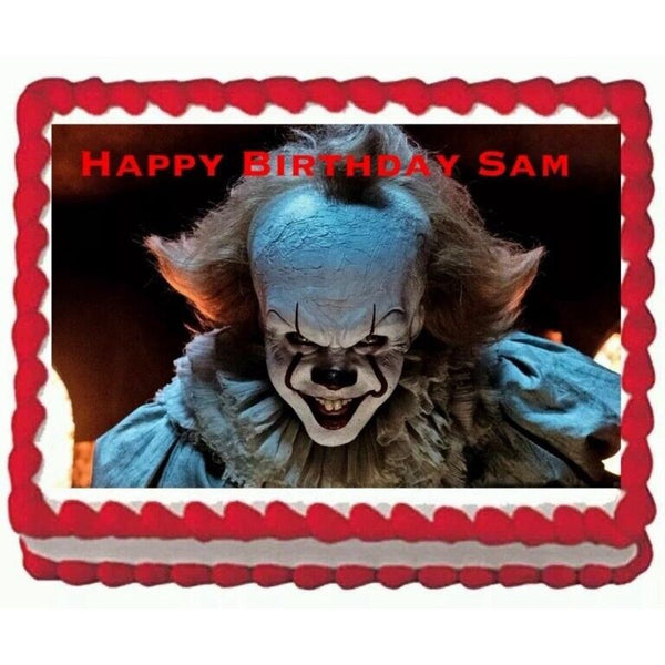 It Pennywise A4 Edible Icing Birthday Cake Topper Decoration