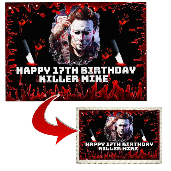 Michael Myers Edible Image Personalised Cake Topper Birthday A4 Icing Sheet