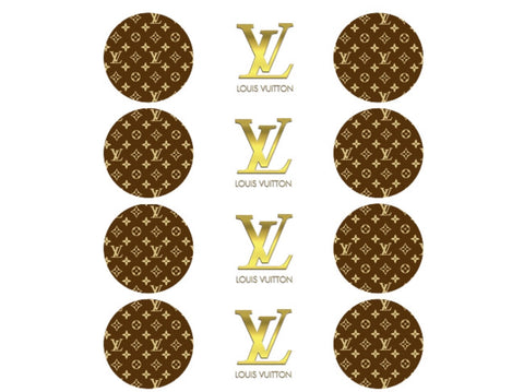 Louis Vuitton Pattern Edible Cake Toppers
