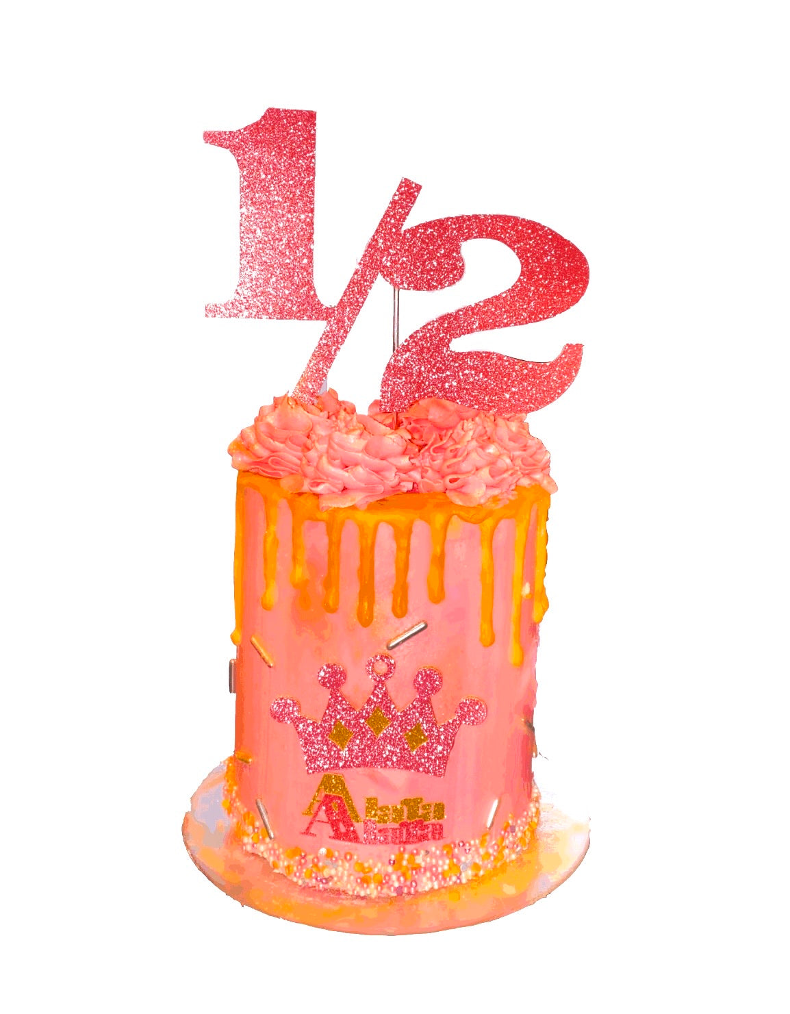 Cocomelon Happy Birthday + Age Cake Topper Glitter Cardstock