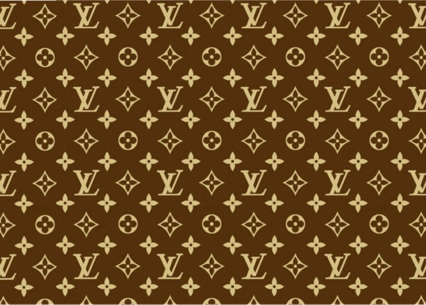 Louis Vuitton Brown Gold Edible Image Frosting Sheet #17 (70+ sizes)